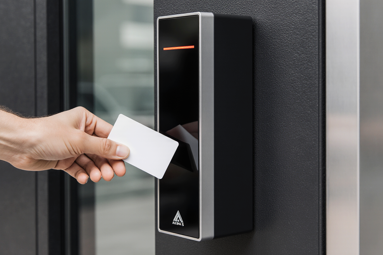 access control reader tapped by credential
